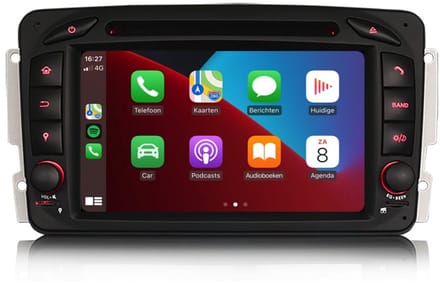 CarPlay autoradio geschikt voor Mercedes CLK-Klasse | 2002 t/m 2004 | Android 16 | Draadloos Apple CarPlay & Android Auto | 4GB + 64GB | 8-Core processor | Cartronix | CTX-118563C | Bluetooth & Wifi