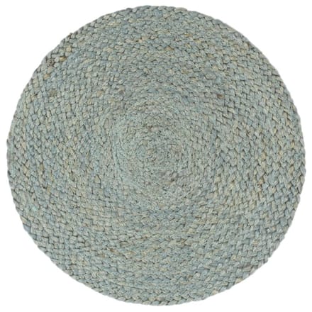 vidaXL - Placemats - 6 - st - rond - 38 - cm - jute - olijfgroen