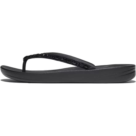 FitFlop Iqushion Multi-Crystal Ergonomic Flip-Flops Vrouwen - All Zwart