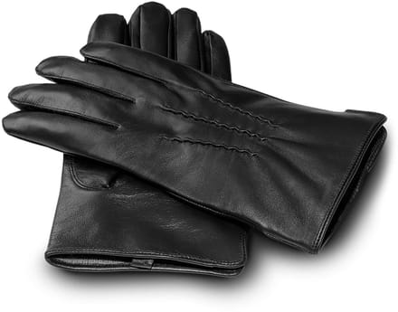 Klassieke leren touchscreen heren handschoenen maat M - kleur zwart