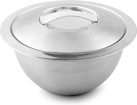 Thermo Schaal Met Deksel, Diameter 20 cm, Dubbelwandig, 1 liter – Weis