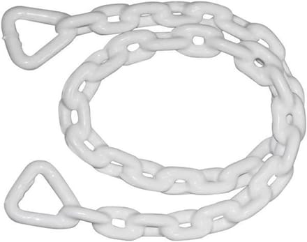 Ankerketting Vinyl gecoat - Scheepsketting Boot - Bootbeveiliging - Versterkte oversized schakels - 0.6 cm x 121.9 cm - Wit