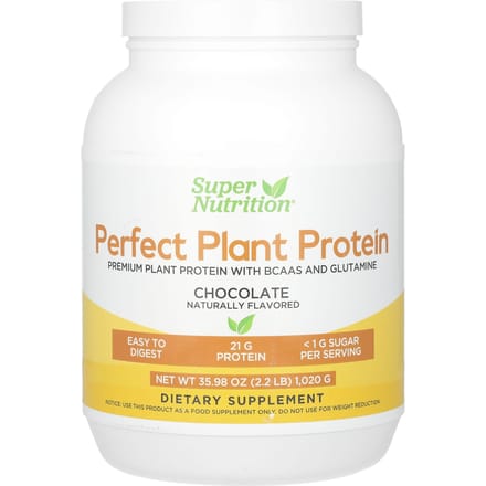Super Nutrition, Perfect Plant Protein, Saveur Chocolat, 2,2 lb (1 020 g)