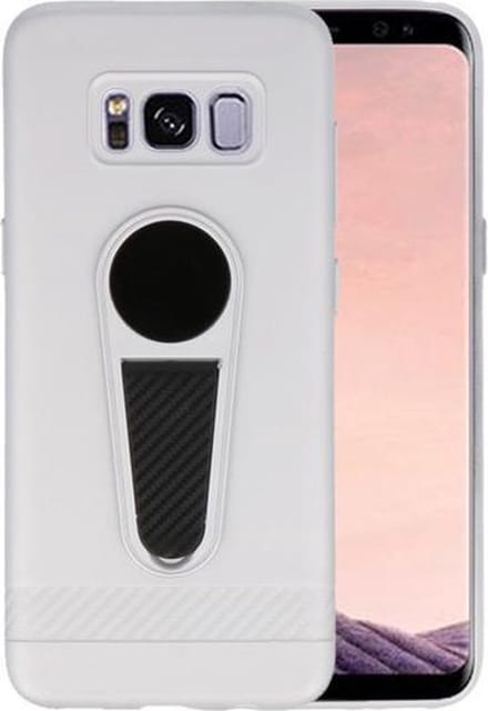 Zilver Magneet Stand Case hoesje voor Samsung Galaxy S8