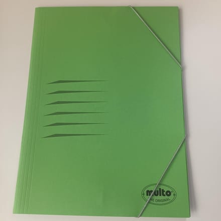 Multo Elastomap Groen Karton Met Elastieken 5730025 FSC C005048 5 Stuks