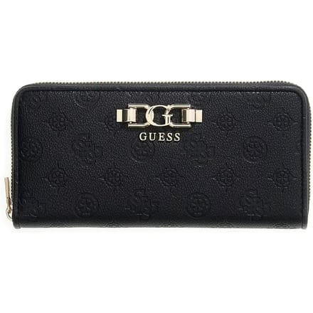 GUESS portemonnee Anise SLG Zip Around Wallet Black Logo zwart