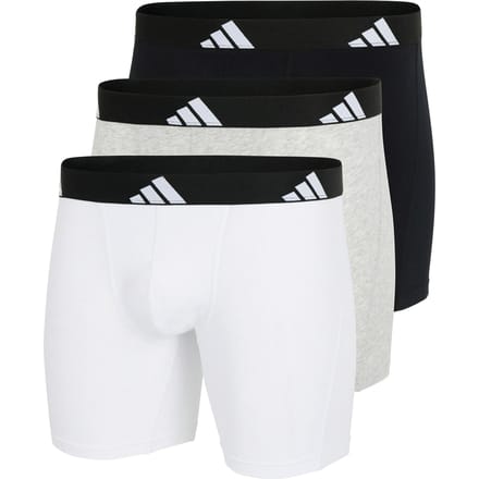 adidas Sportswear 3PK Boxer Brief - Active Flex Cotton - Onderbroek Mannen - zwart/wit/grijs gemêleerd