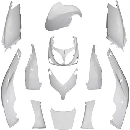 Kuipset P2R voor Scooter Yamaha 500 Tmax 2001 tot 2007 12 delen wit glanzend Nieuw