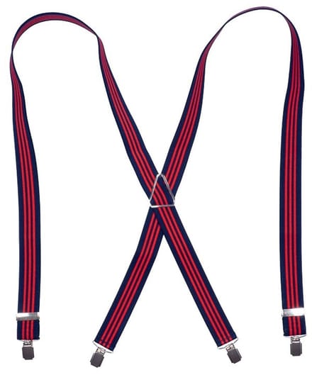 Bretel X rood blauw gestreept