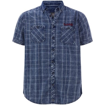 Overhemd met korte mouwen KJELTAN blauw