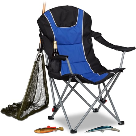 2 x campingstoel opvouwbaar - klapstoel - vouwstoel - kampeerstoel blauw