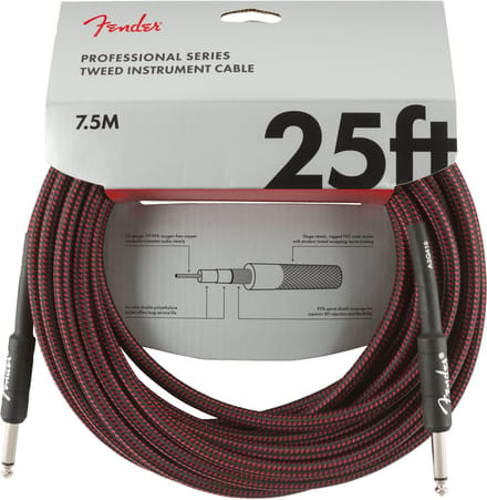 Fender Professional Series Instrument Cable 7.5m (Red Tweed) - Instrumentenkabel