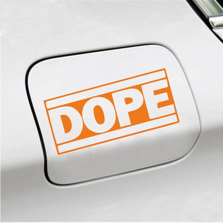 Bumpersticker - Dope - 7,4 X 14,8 - Oranje