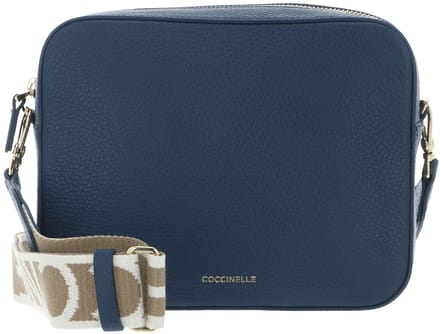 COCCINELLE Leren schoudertas Tebe Crossover Bag Deep Blue blauw