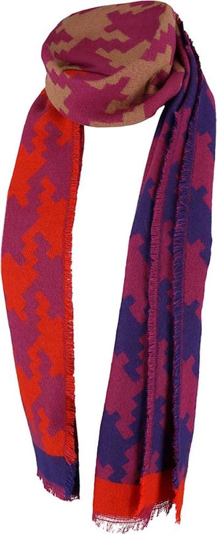 Winter Sjaal Dames Sjaal Multi-Cerise-Paars