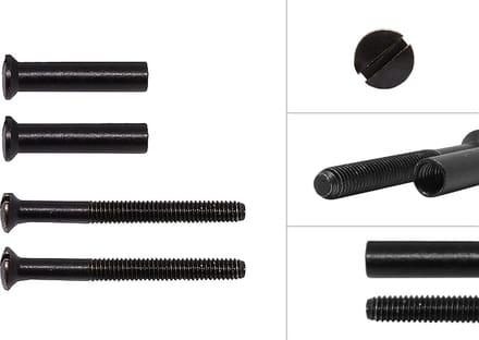 Patentbouten Zwart M4 x 38 mm | Set 2 Stuks
