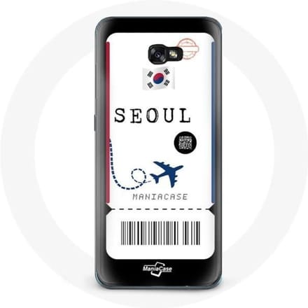 Case voor Samsung Galaxy A5 2017 Vliegticket Seoul Zuid-Korea