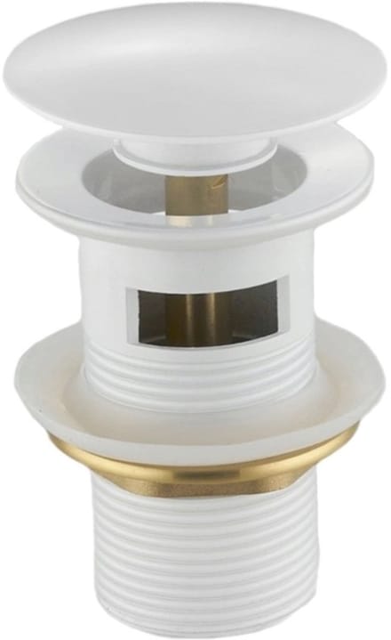 Mexen klik-klak stop klik rond met overloop, wit - 79920-20