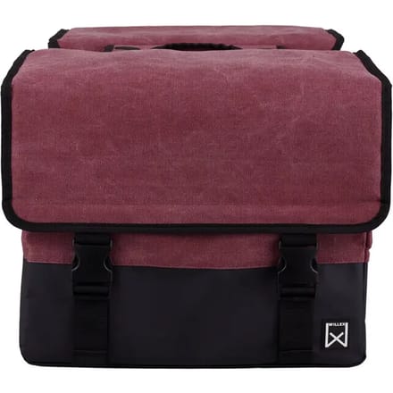 Willex Dubbele Canvas Tas Plus Purple red/Matt black 40L