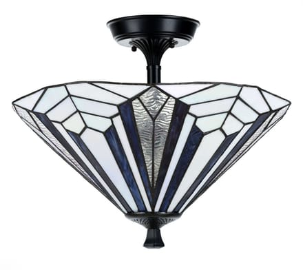 Tiffany Plafonnière French Art Deco Blue - Art Deco Trade