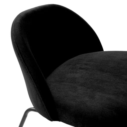 Loungestoel VELVO Fluweel zwart hjh OFFICE