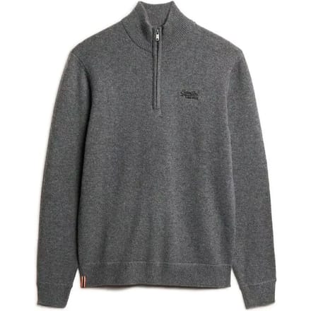 Superdry ESSENTIAL EMB KNIT HALF ZIP Heren Trui - Maat 2XL