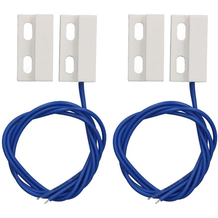 2 Paires Contact Magnétique de Porte Normalement Fermé Encastré Capteur de Contact pour Fenêtre Portail Maison white
