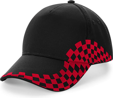Beechfield Grand Prix Cap B159 - Black / Classic Red - One size