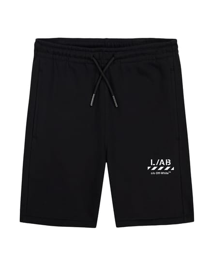 L/AB Off-White short jongens Logo Basic Black - maat 140
