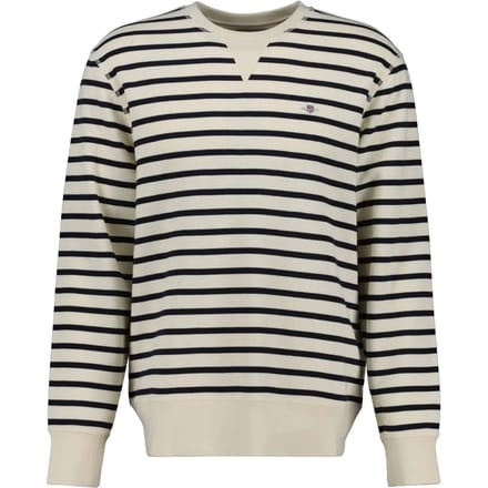 Gestreepte gebreide sweatshirt met ronde hals Gant