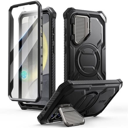 Armorbox geschikt voor Samsung Galaxy S25 Plus hoesje met screen protector - Zwart