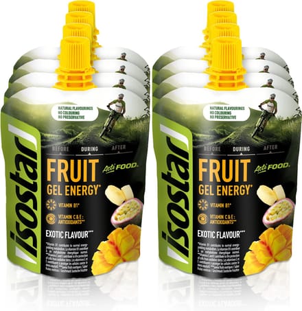 Isostar Actifood - Energieboost - Passievrucht, Mango & Banaan - 8 x 90 gr