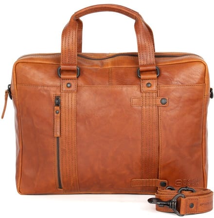 Leren Laptoptas - 15.6 inch - Dexter - Brandy Cognac