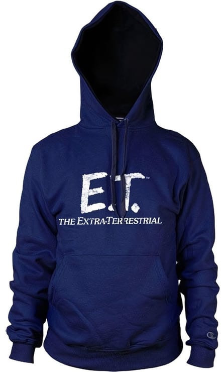 E.T. Hoodie met opdruk 'Extra-Terrestrial Distressed' in marineblauw