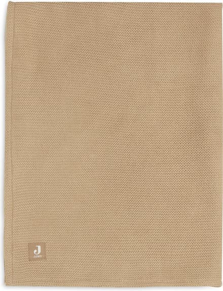 Jollein Baby Deken Ledikant 100x150cm Basic Knit - Biscuit/Fleece