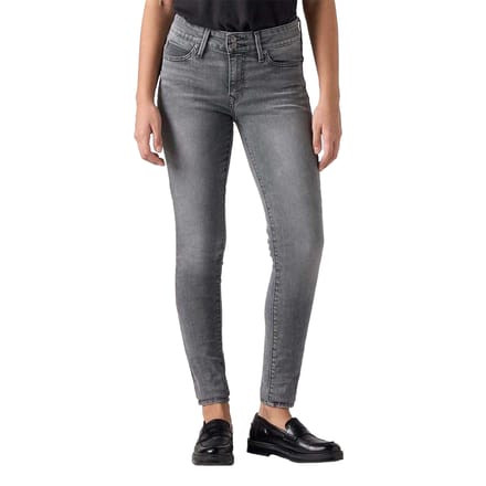 Levis Dames/Dames 711 Dubbele Knoop Skinny Jeans (Lichtgrijs)