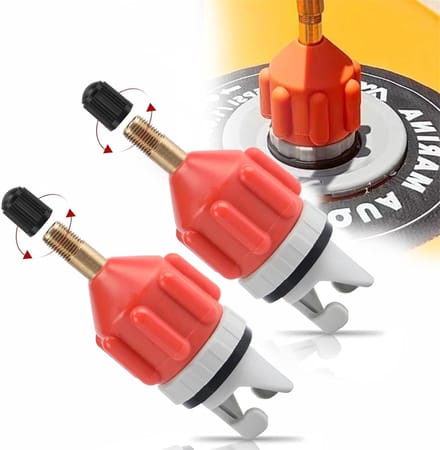 Ventiel Adapters - Pomp Adapter - Watersport Uitrusting - Snelle Inflatie - 2 Stuks - Oranje