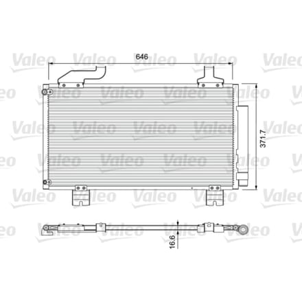 Condensator, airconditioning VALEO 814417