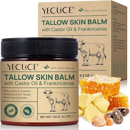 Beef Tallow Balm 100% Puur & Natuurlijk – Whipped Rundertalg – Grasgevoerd – 120g