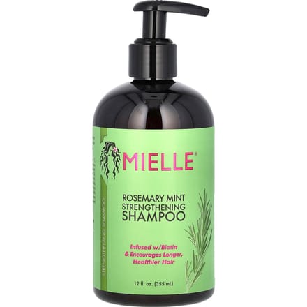 Mielle, Versterkende Shampoo, Rozemarijn Munt, 12 fl oz (355 ml) black
