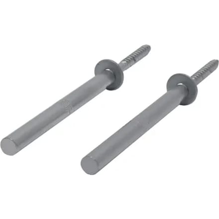 Duraline Wandplankdrager Pin Mat Zilver 1,2x12,5cm - 2 Stuks