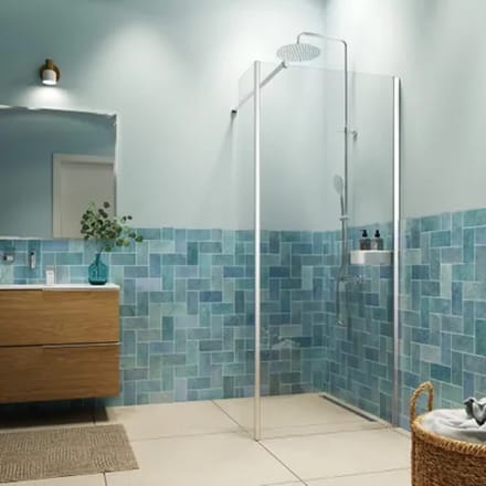 Sealskin Inloopdouche Inc A1 138x200cm - Zilver Profiel - 8 Mm Helder Glas