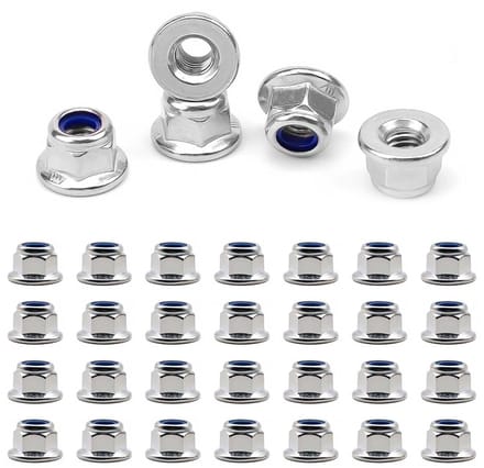 40 Stuks M5 Moeren, RVS Flensmoeren voor Thuisreparatie, Meubelproductie en Auto-assemblage