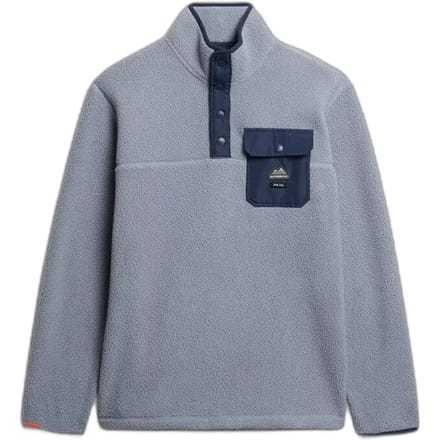 Superdry Fuji Sweatshirt Met Halve Rits Blauw S Man