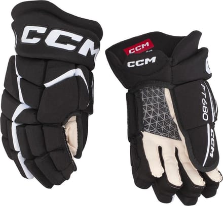 CCM - Jetspeed FT680 - IJshockeyhandschoenen - Kinderen - Zwart - Wit - 11