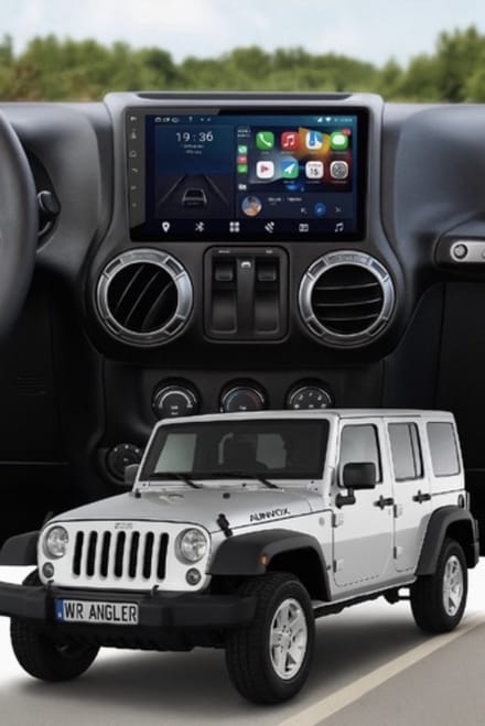 ADIVOX T1 10.1 inch geschikt voor Jeep Wrangler 2011-2014 Android 15 CarPlay/Auto/Wifi/RDS/DSP/DAB+