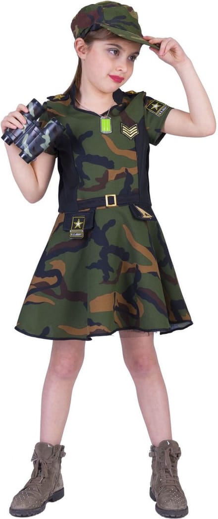 Soldaten pak Anna meisje