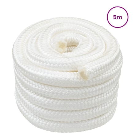 vidaXL - Boottouw - 60 - mm - 5 - m - Wit - polypropylène