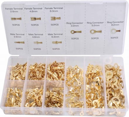 ASTA kabelschoen assortiment ongeïsoleerd CU-koper 450-delig