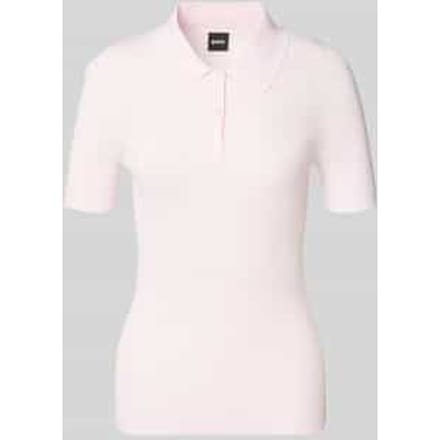 slim fit poloshirt van ribtricot